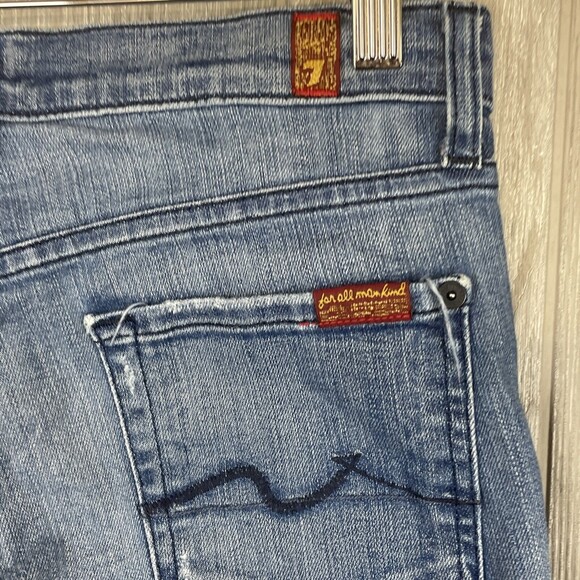 SEVEN FOR ALL MANKIND 7FAMK Roxanne Skinny Medium Wash Denim Jeans Womens Sz 24 - Picture 5 of 9